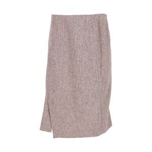 Jil Sander Knee-Length Skirt in Beige Alpaca Wool
